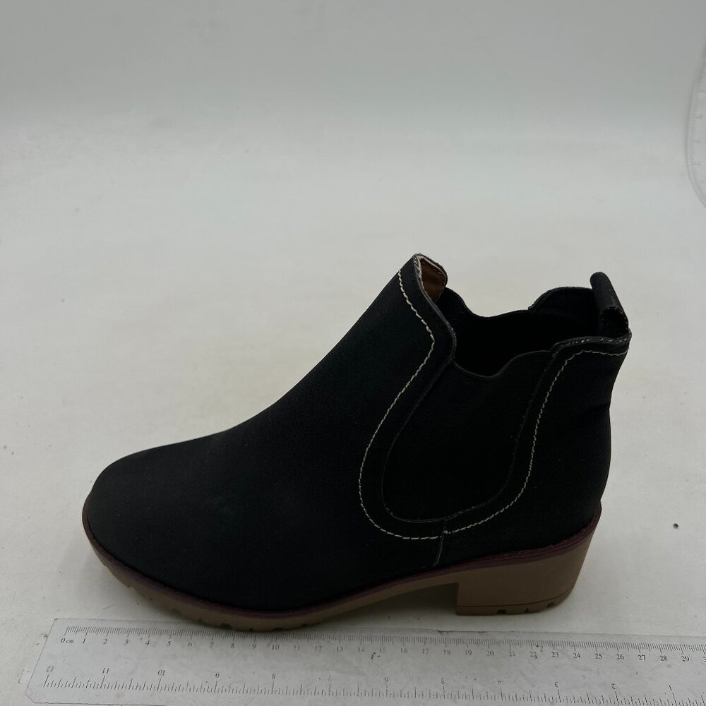Black Women Dressy Round Toe Ankle Boots Block Heel Booties Formal Weddng Shoe